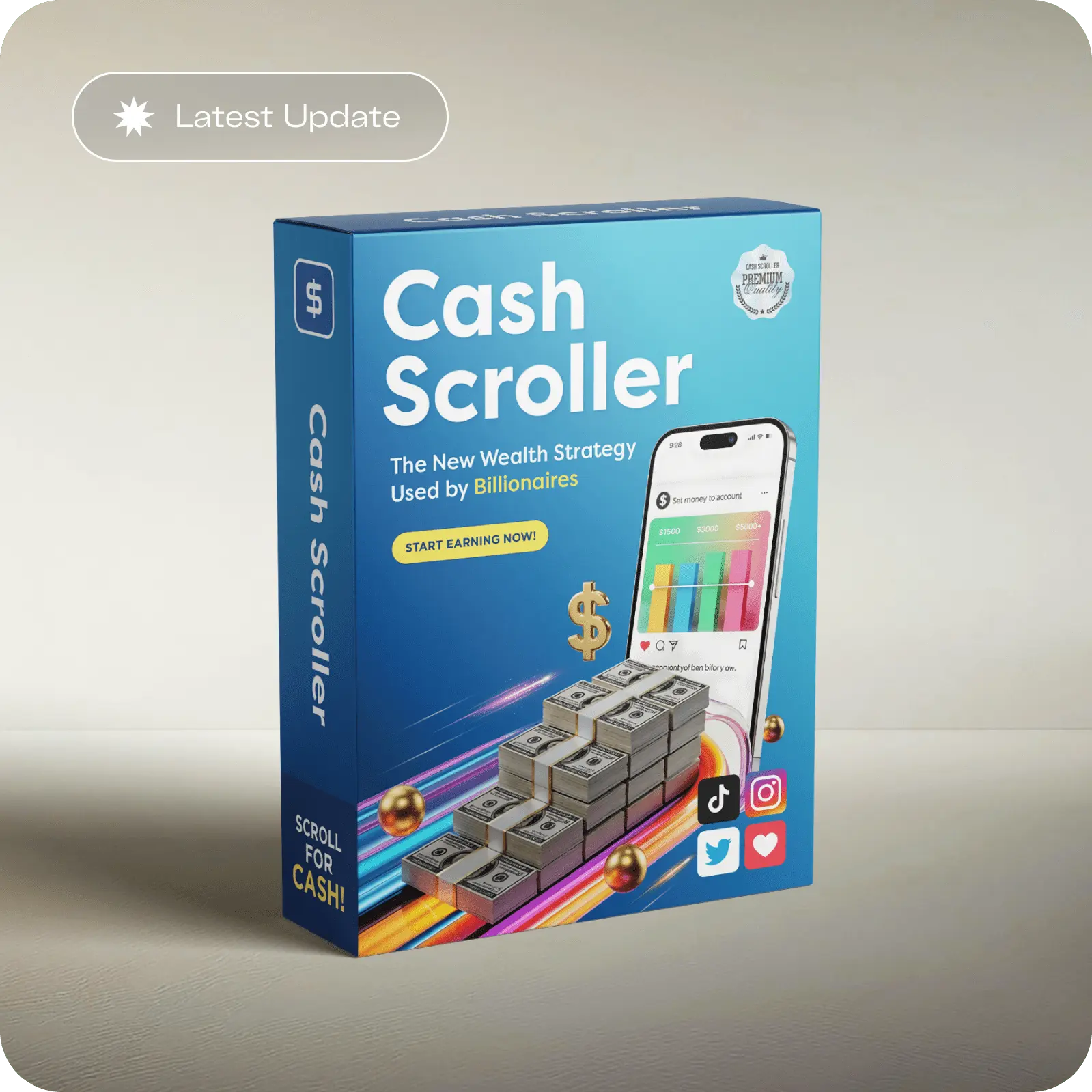 CashScroller AI content automation software dashboard